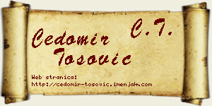 Čedomir Tošović vizit kartica